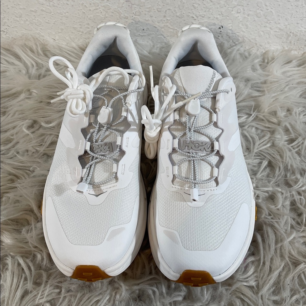HOKA Women's Transport White Athletic Walking Shoes Sneakers Size 9.5 B NEW - Picture 3 of 16